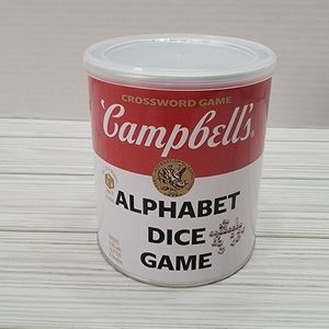 Campbell's Alphabet Dice Game New Words Scrabble Portable Travel Game